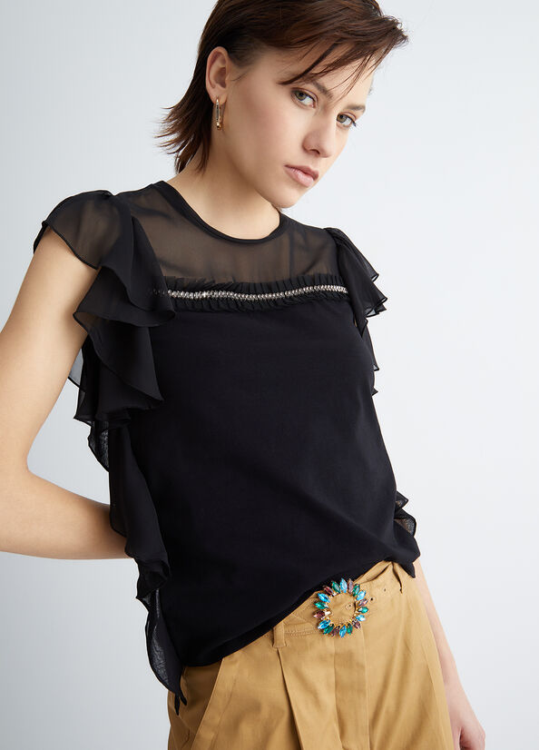 T-shirt con strass