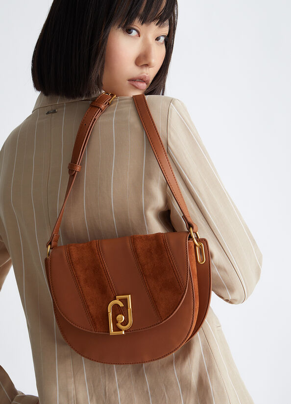 Borsa a tracolla marrone