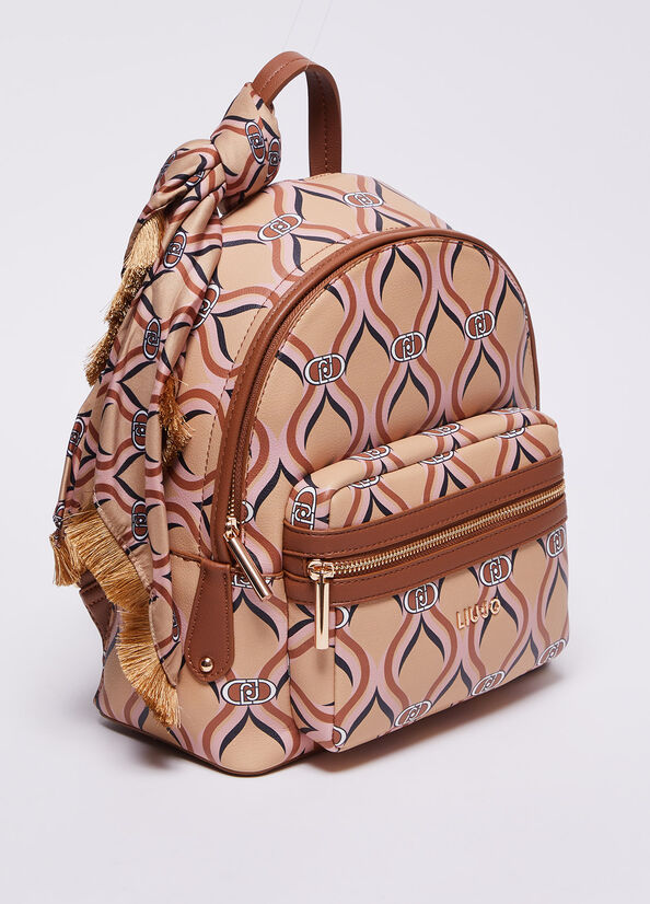 Zaino stampato con foulard