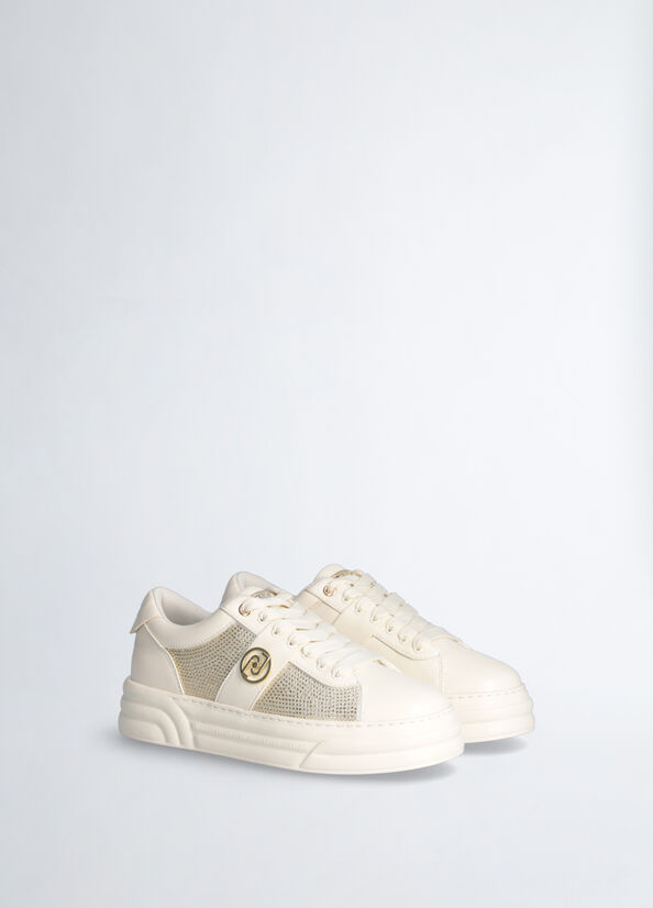 Sneakers platform con strass