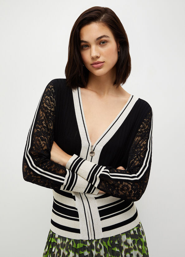 Cardigan nero ecosostenibile