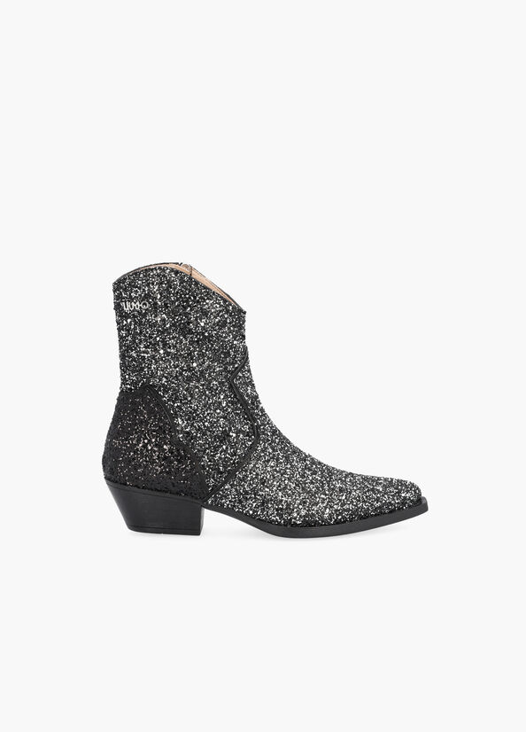 Stivaletti texani con glitter