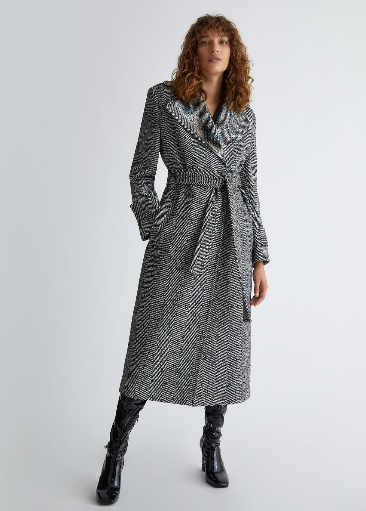 Long chevron coat