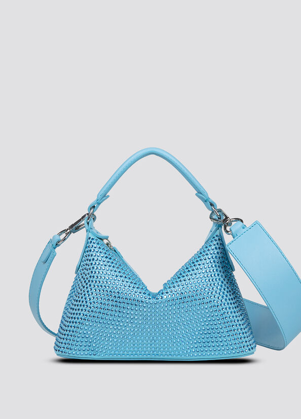 Borsa hobo mini con strass