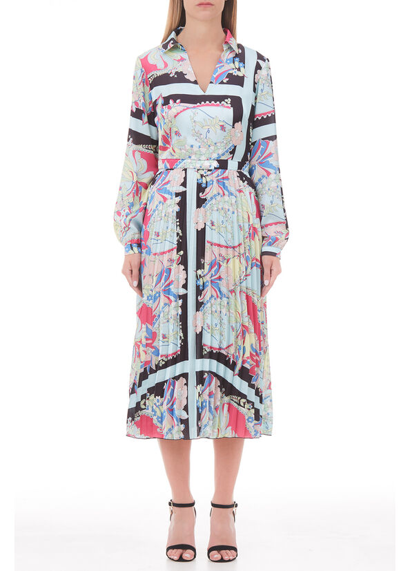 Vestito midi in raso