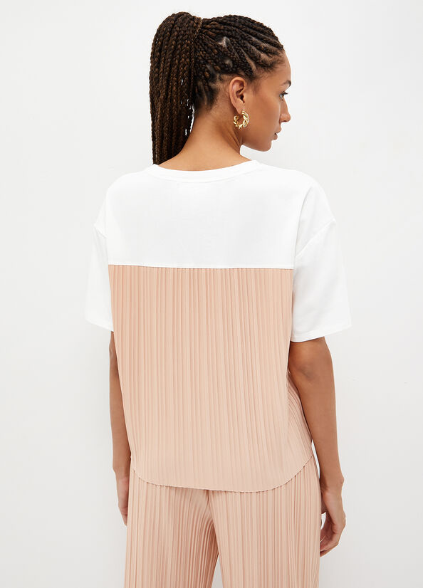 T-shirt in jersey plissé