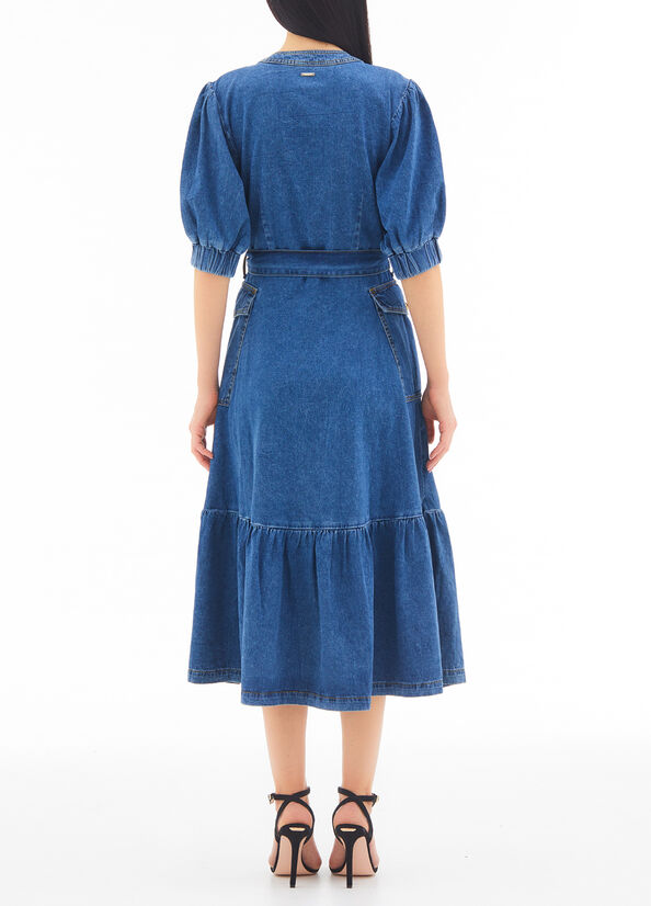 Vestito lungo in denim