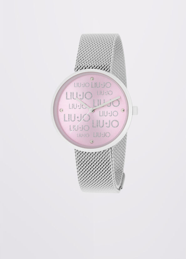 Orologio in acciaio con logo
