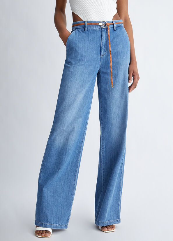 Jeans flare in denim