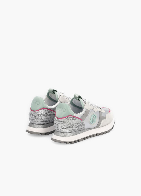 Sneakers con dettagli mélange