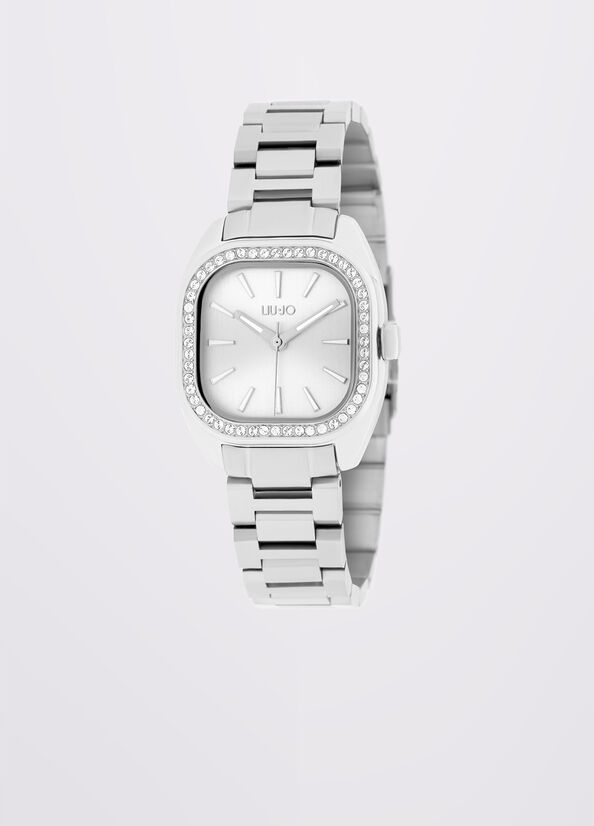 Orologio in acciaio con brill