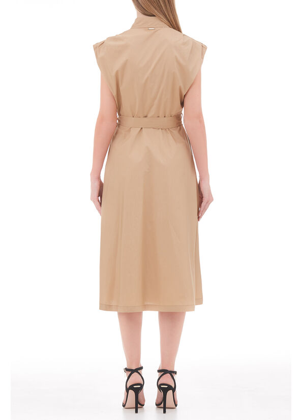 Vestito midi in popeline