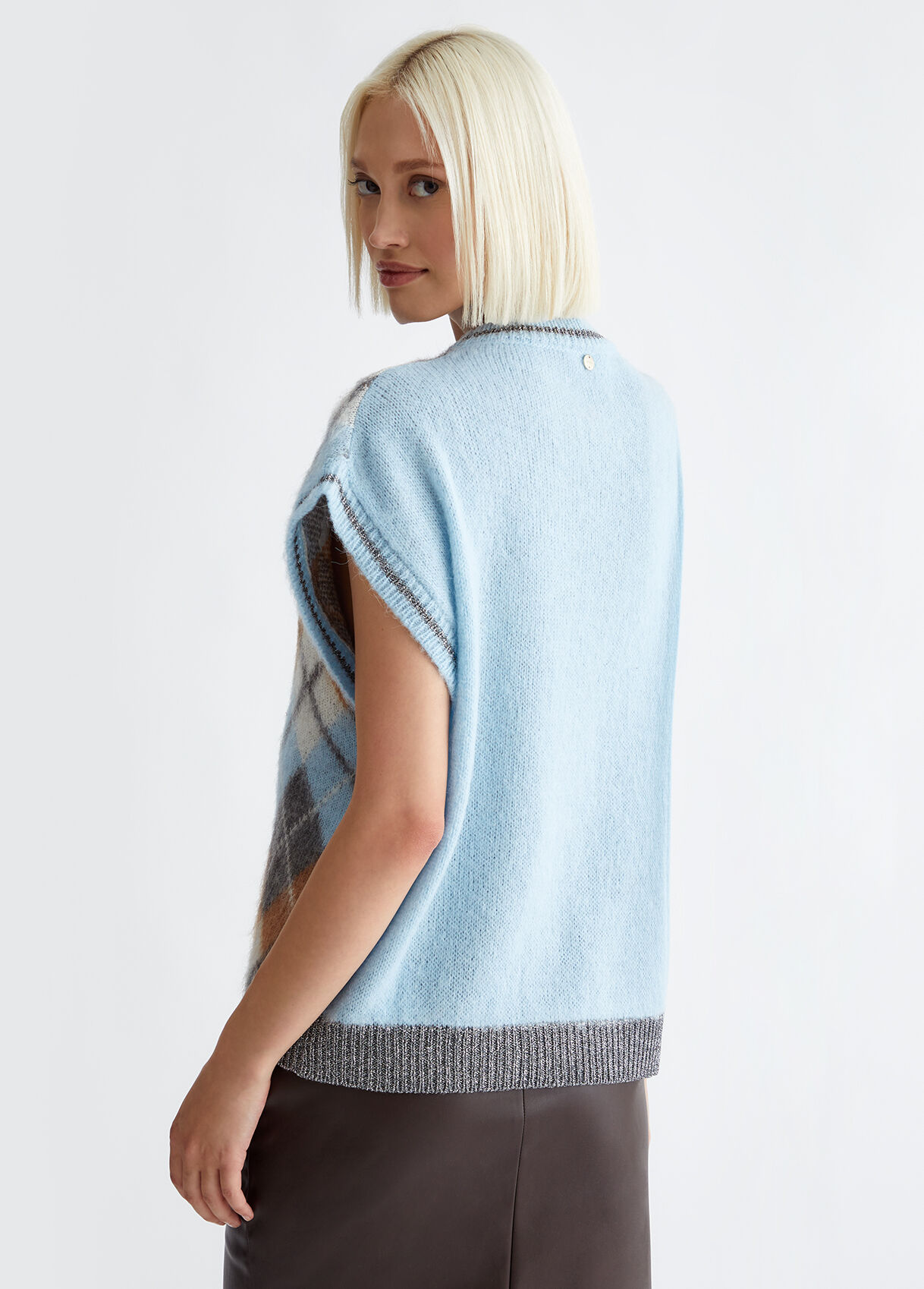 Alpaca blend diamond gilet