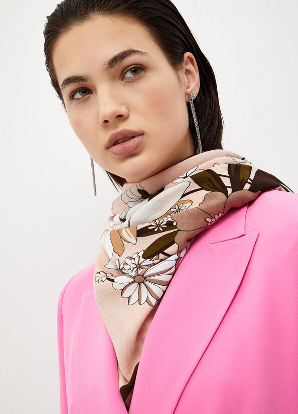 Foulard con stampa floreale