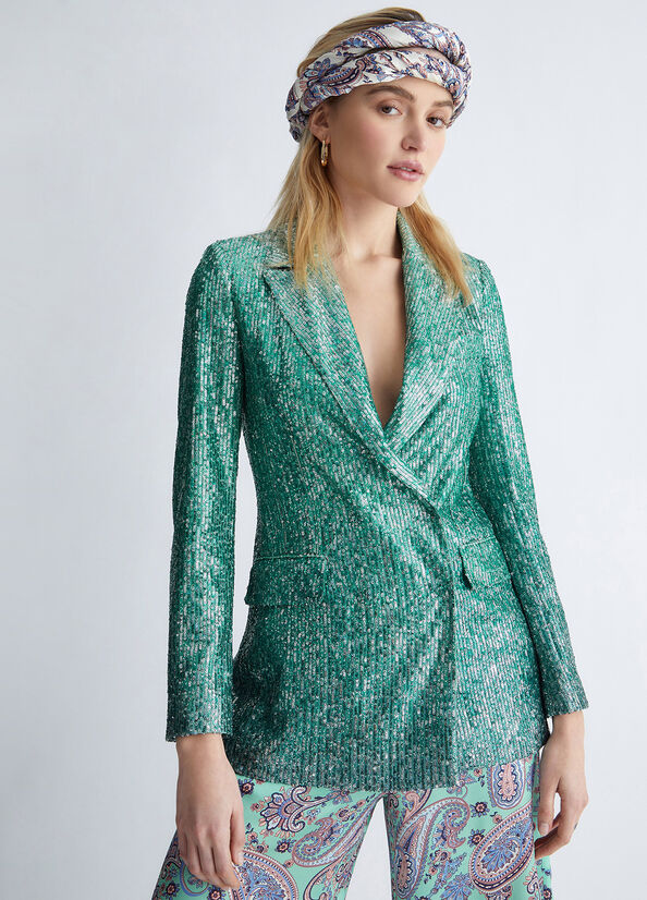 Giacca doppiopetto in paillettes
