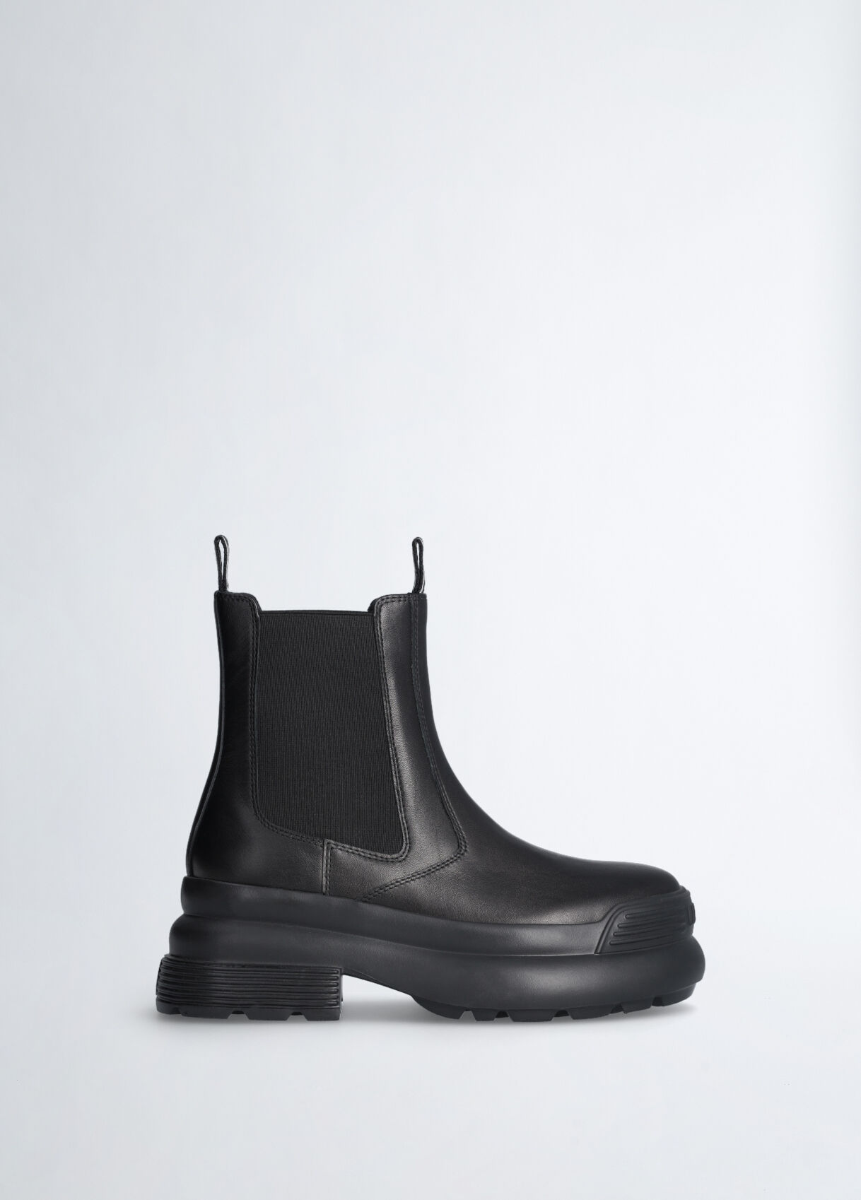 Leather beatles ankle boots