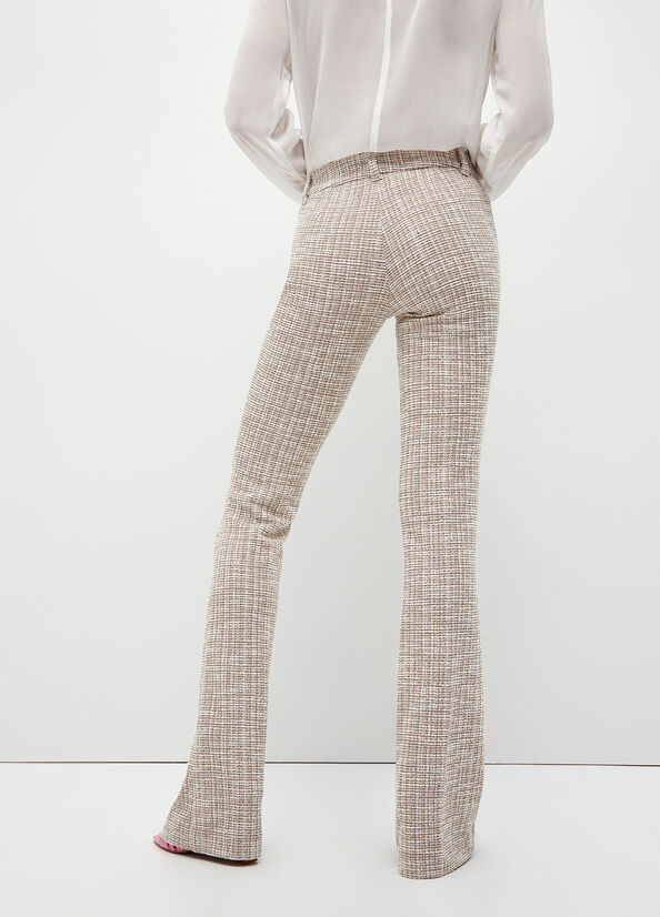 Pantaloni check in stuoia