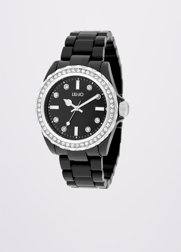 Orologio nero in acciaio smaltato