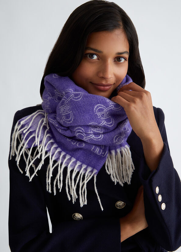Stola con logo jacquard