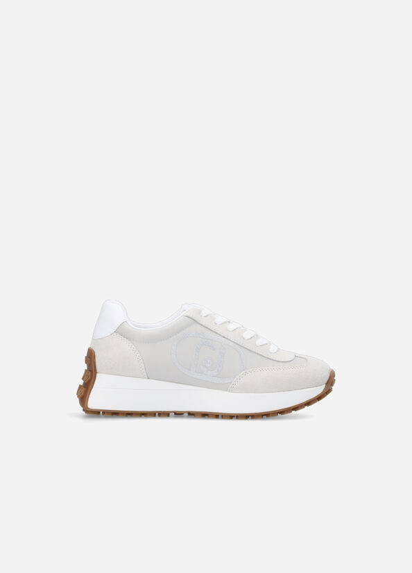 Sneakers in suede e nylon