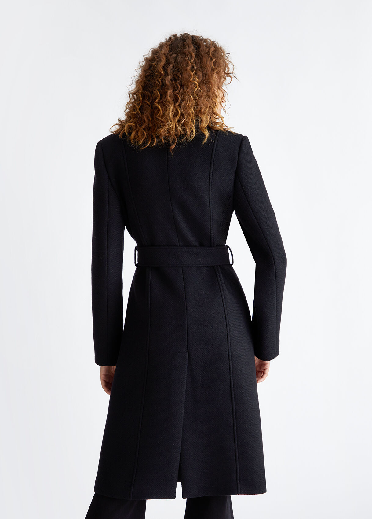 Black coat with zip
