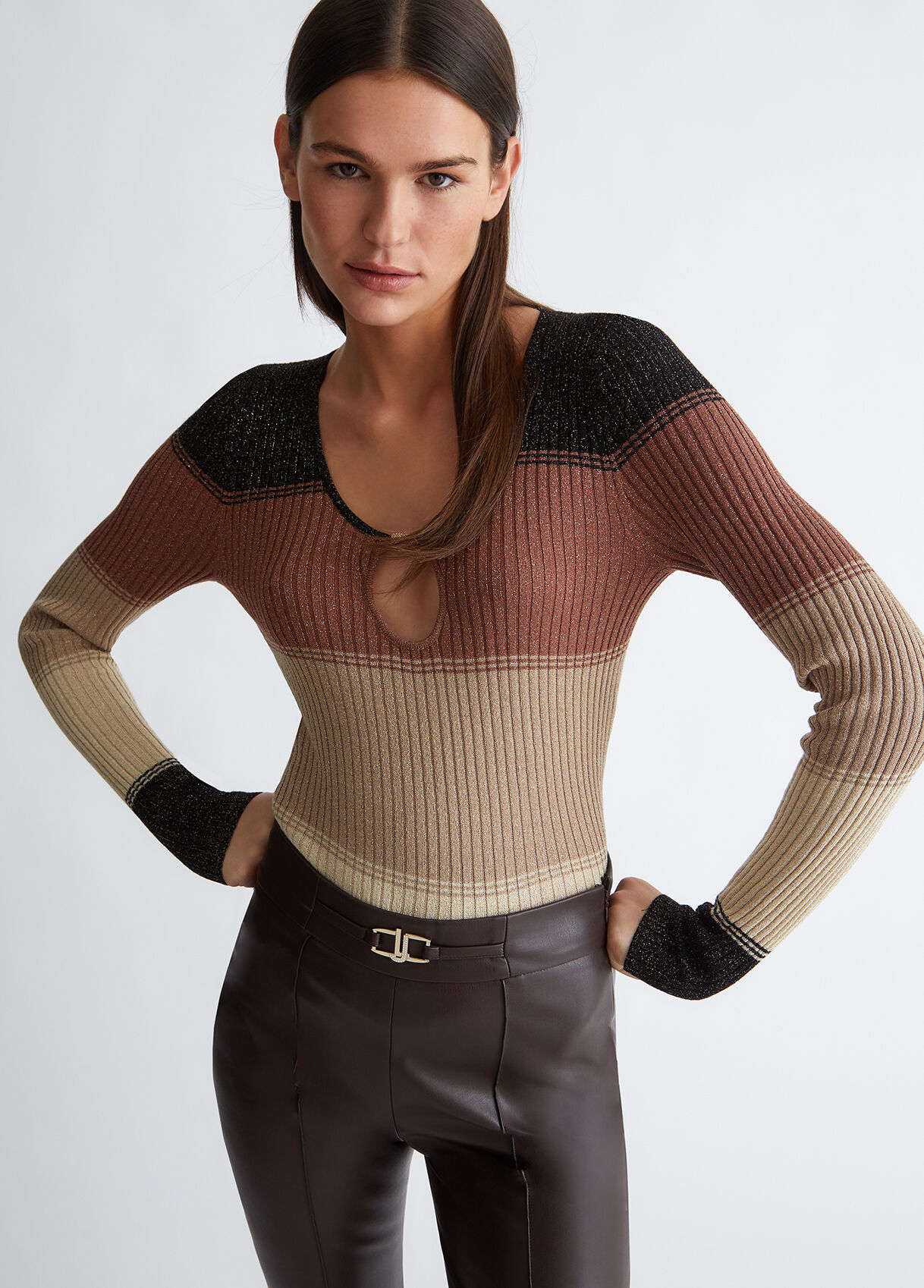 Eco-friendly striped sweater
