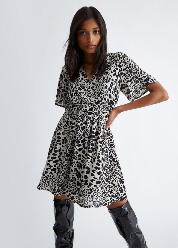 Vestito corto animalier