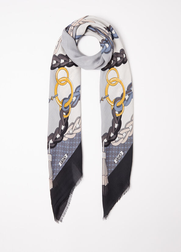 Foulard con stampa grafica