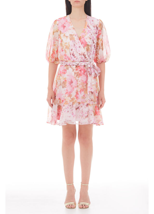 Vestito a fiori con cintura