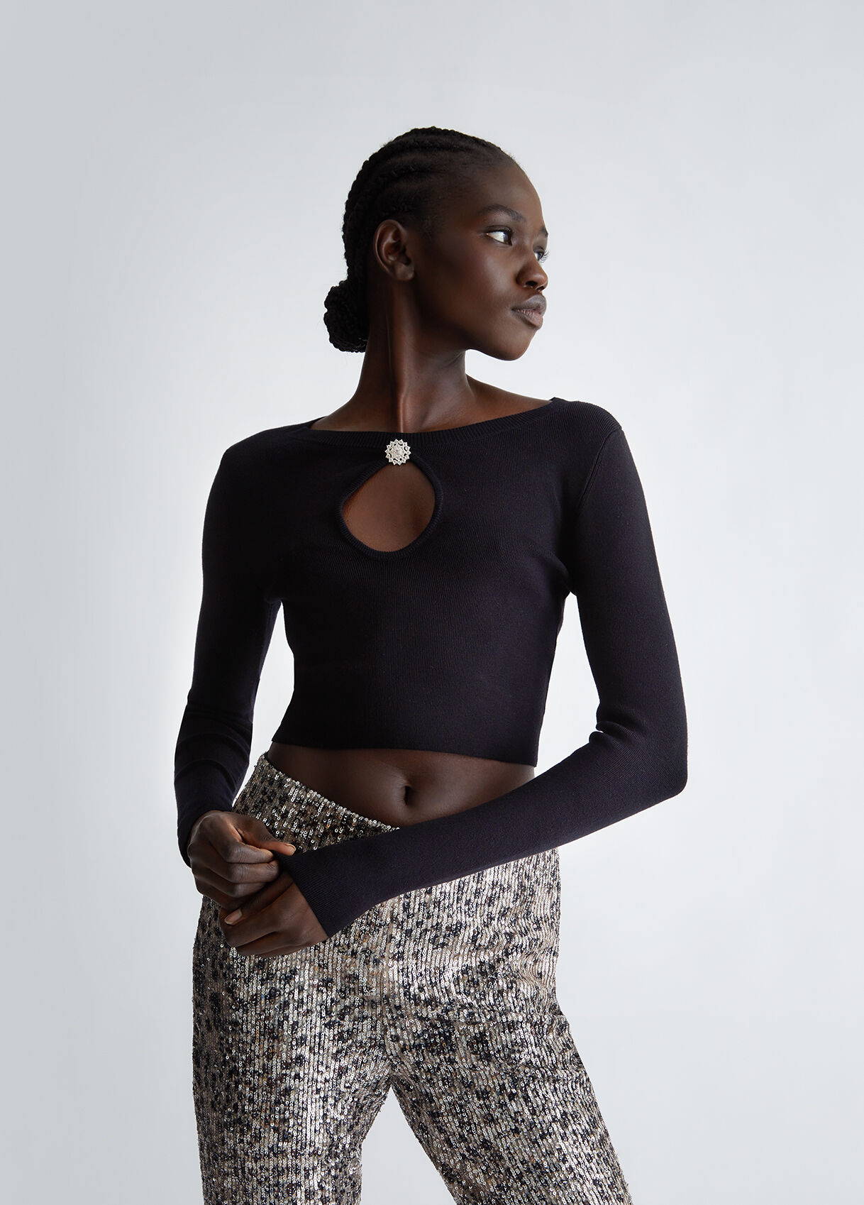 Eco-friendly knit crop top