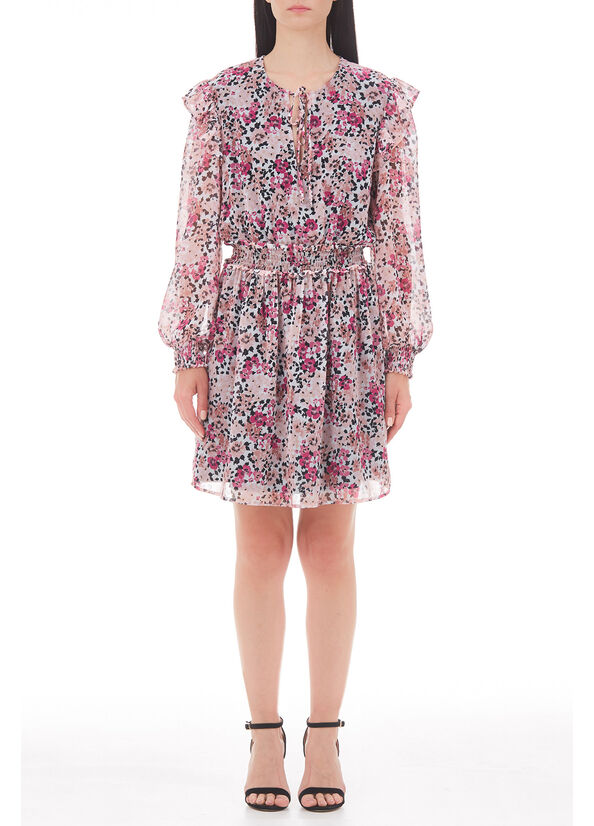 Vestito corto a fiori