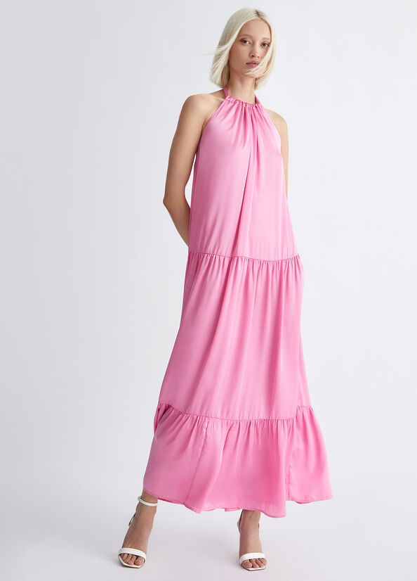 Vestito lungo in raso