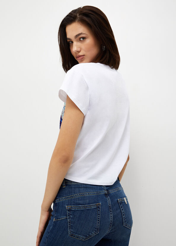 T-shirt con stampa paisley
