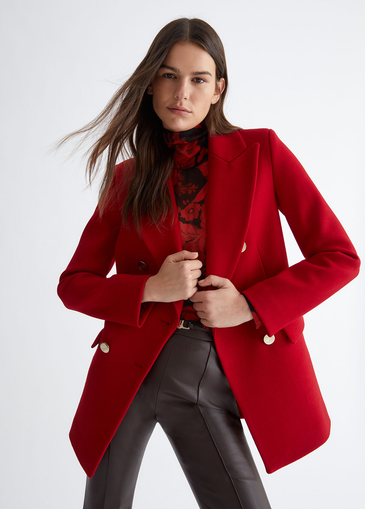 Double-breasted pea coat