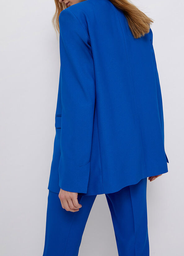 Blazer lungo in envers satin
