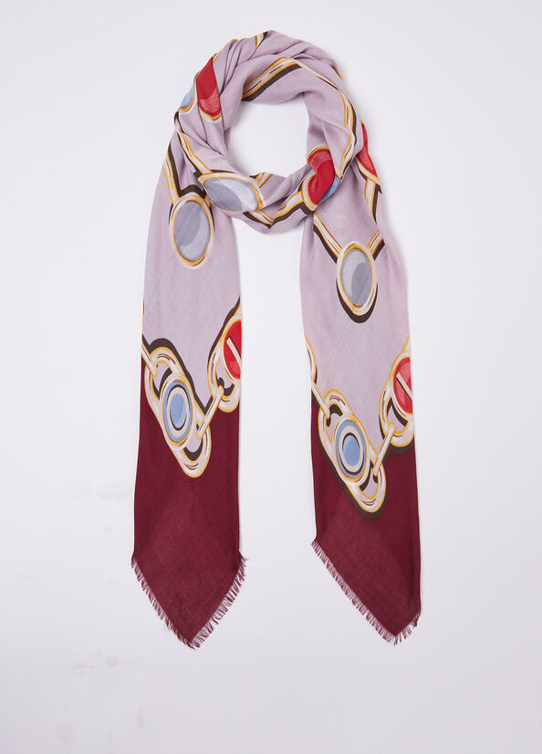 Foulard con stampa bijoux