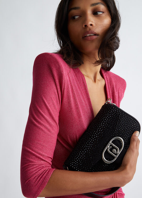 Borsa a mano con strass