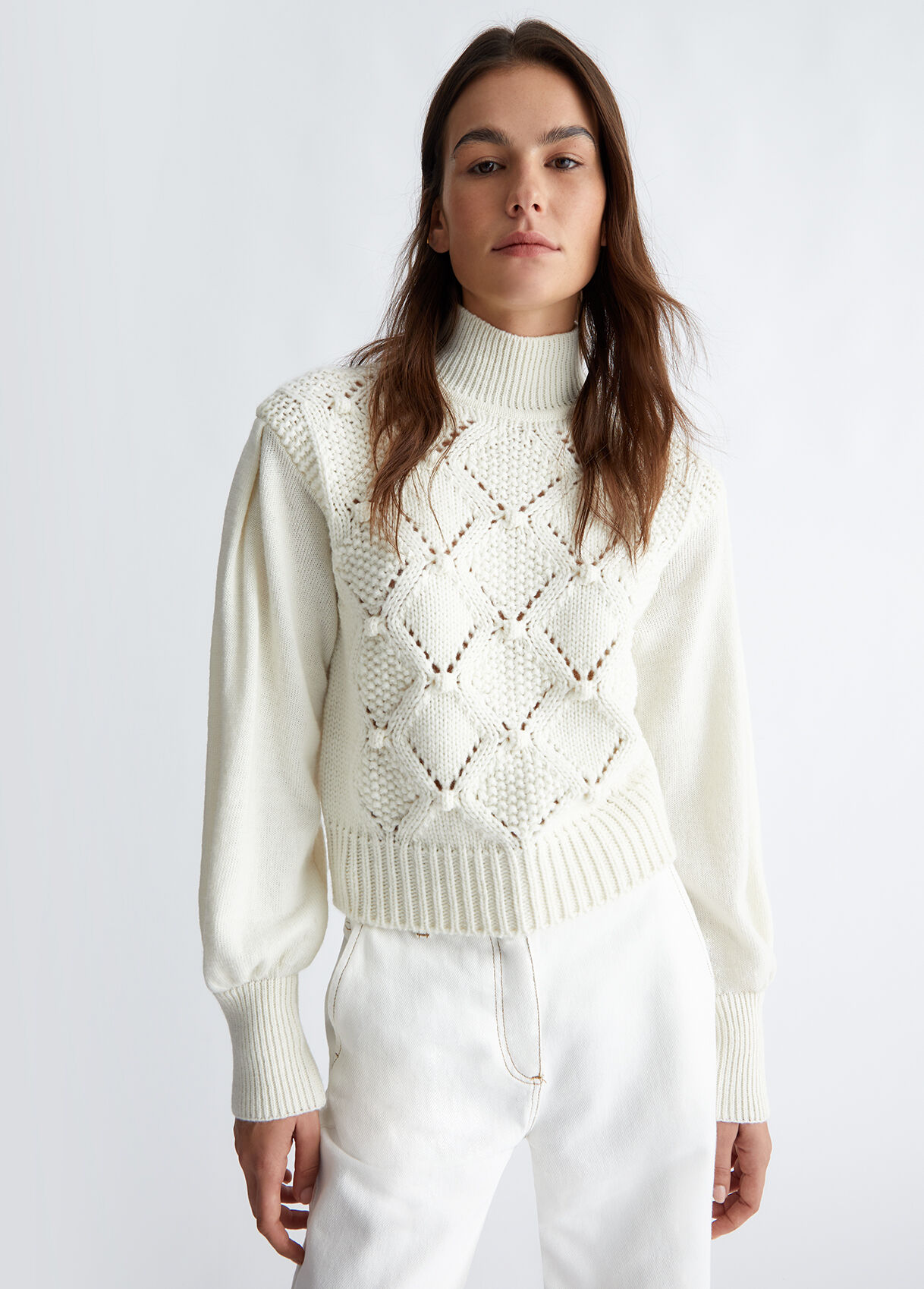Wool blend turtleneck