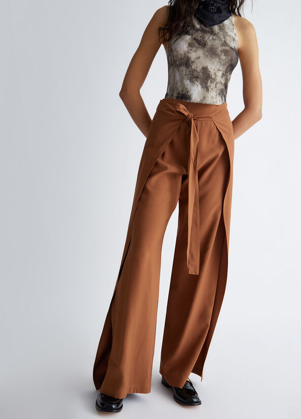 Pantaloni larghi con fiocco