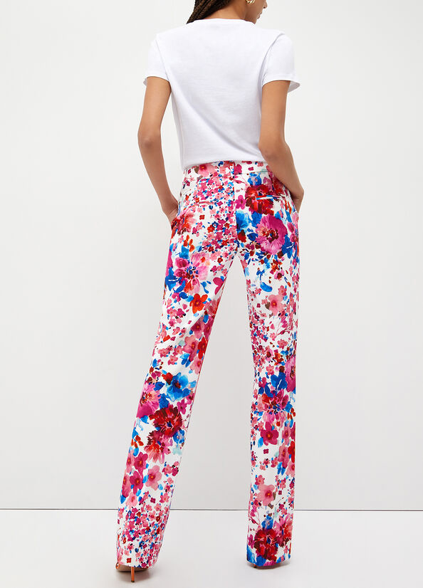 Pantaloni con stampa floreale