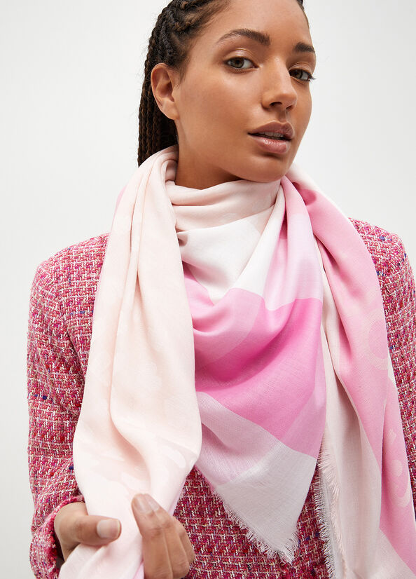 Foulard jacquard con cuori