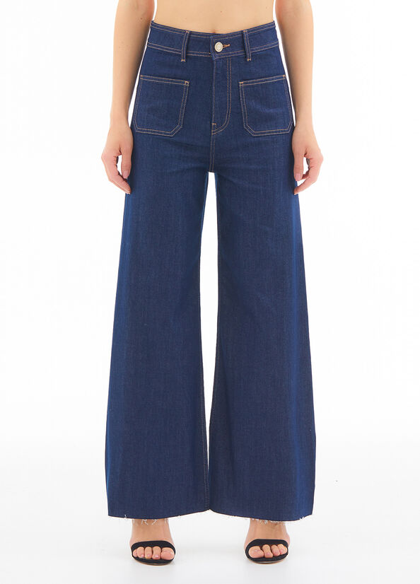 Pantalone palazzo con tasche
