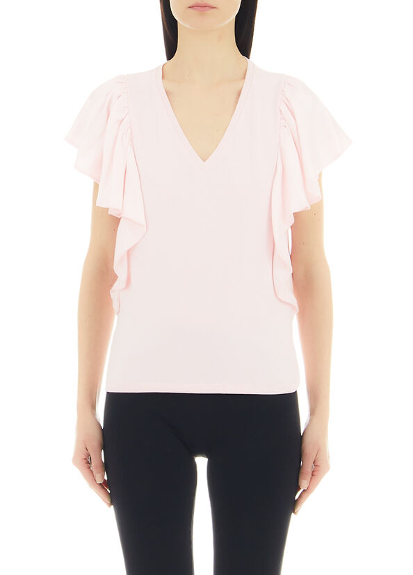 T-shirt con volants