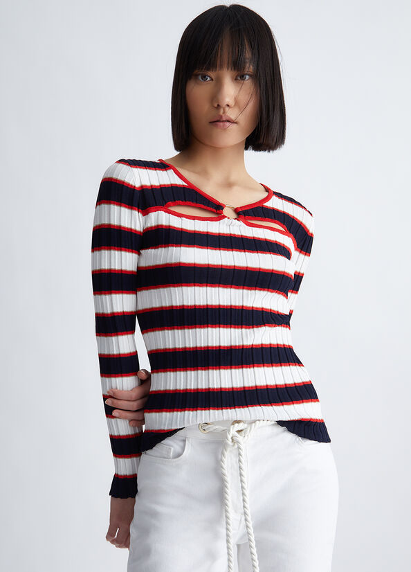 Maglia a righe con cut out