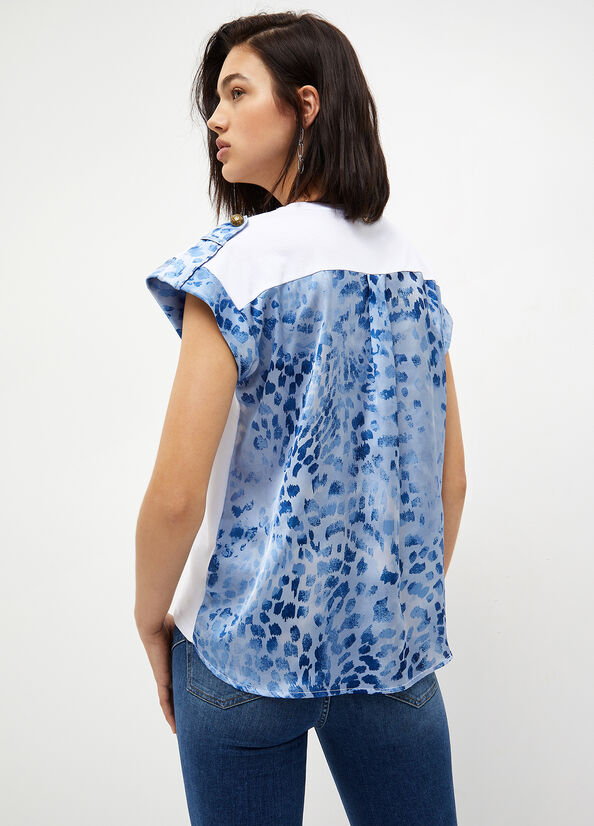 T-shirt con stampa animalier