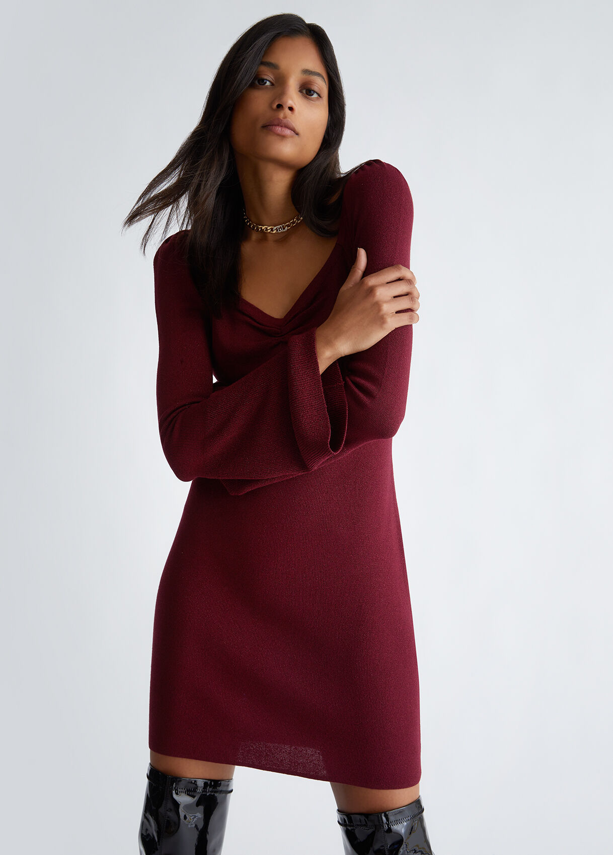 Eco-friendly knit dress