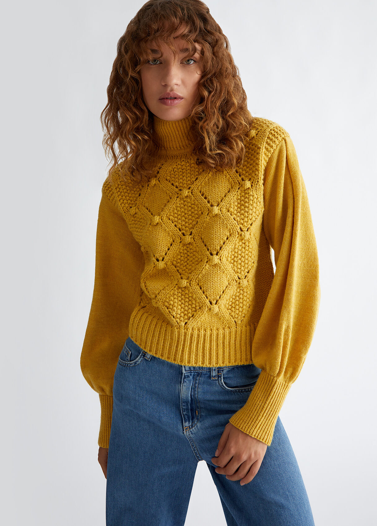 Wool blend turtleneck