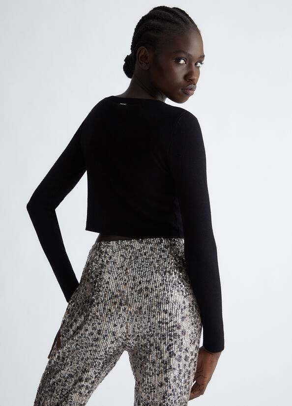 Crop top in maglia ecosostenibile