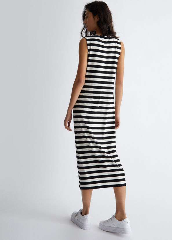 Vestito a righe in jersey