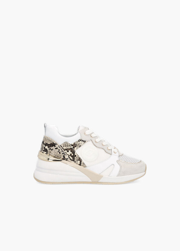 Sneakers con stampa pitone